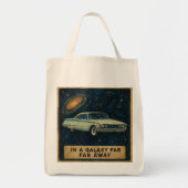 Tote Bag Croiseur Rétro dans l'Espace Profond (Devant)