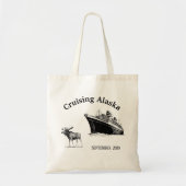 Tote Bag Croisière bateau croisière Alaska Moose Custom (Devant)