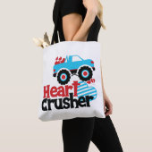 Tote Bag Croisière Coeur de Camion Monster bleu Valentine (De près)