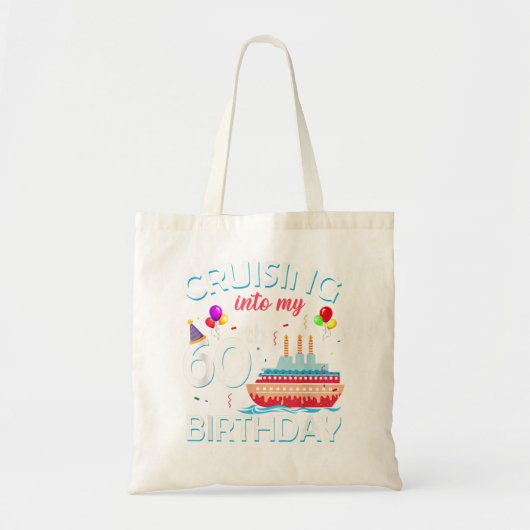 Tote Bag Croisière En Mon 60e Anniversaire Croisière 60 Ans (Devant)