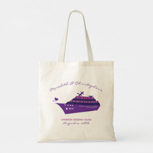 Tote Bag Croisière Mariage personnalisée violet