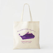 Tote Bag Croisière Mariage personnalisée violet (Devant)