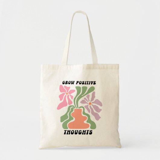 Tote Bag Croissance des pensées positives, fleur (Devant)