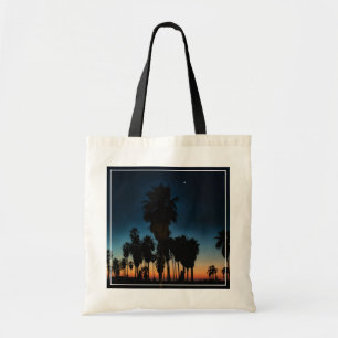 Tote Bag Croissant de lune et une étoile sur le coucher du