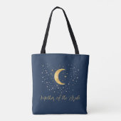 Tote Bag Croissant de Lune Nuit Étoilée (Dos)