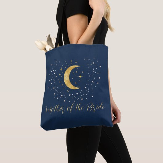 Tote Bag Croissant de Lune Nuit Étoilée (De près)