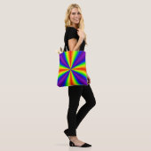 Tote Bag Croix arc-en-ciel (Sur le modèle)
