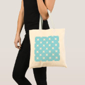 Tote Bag Croix blanche sur le bleu bébé (Devant (produit))