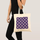 Tote Bag Croix blanches sur ultra violet (Devant (produit))