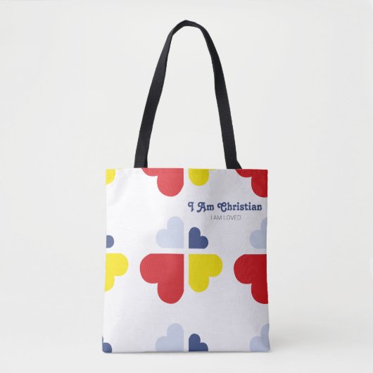 Tote Bag Croix de cœurs (Devant)