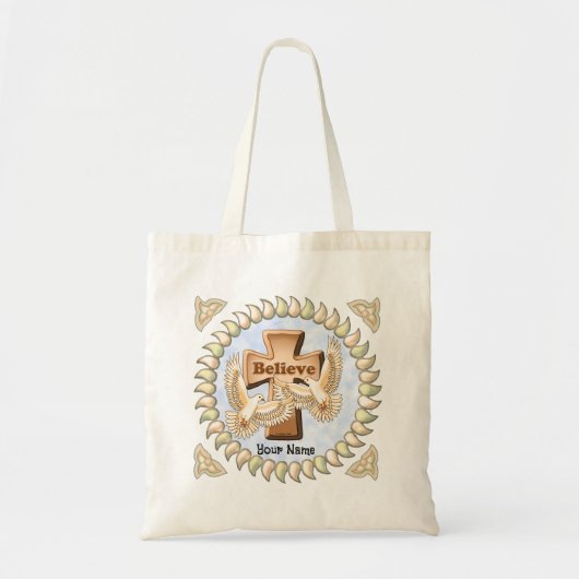 Tote Bag Croix de Gloire Chrétienne (Devant)