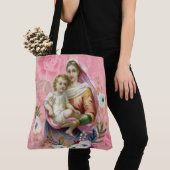 Tote Bag Croix de Jésus religieuse de la Vierge Marie (De près)