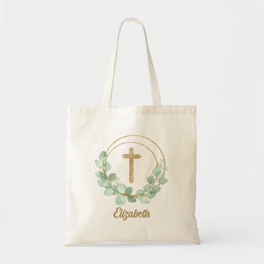 Tote Bag Croix d'or d'Eucalyptus (Devant)