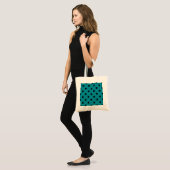 Tote Bag Croix noire sur turquoise (Devant (modèle))