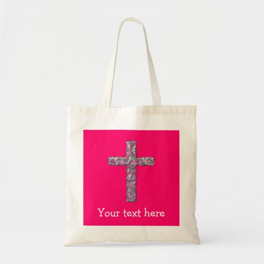 Tote Bag Croix personnalisable de roses indien (Devant)