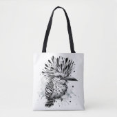 Tote Bag Croquis d'encre d'oiseau (Devant)
