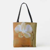 Tote Bag Croquis numérique à une seule orchidée tropicale (Dos)