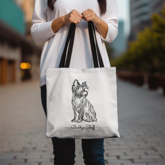 Tote Bag Croquis Yorkie personnalisé