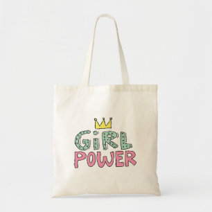 Tote Bag Crown Girl Power Doodle Girly Doodle Power Girl Sk