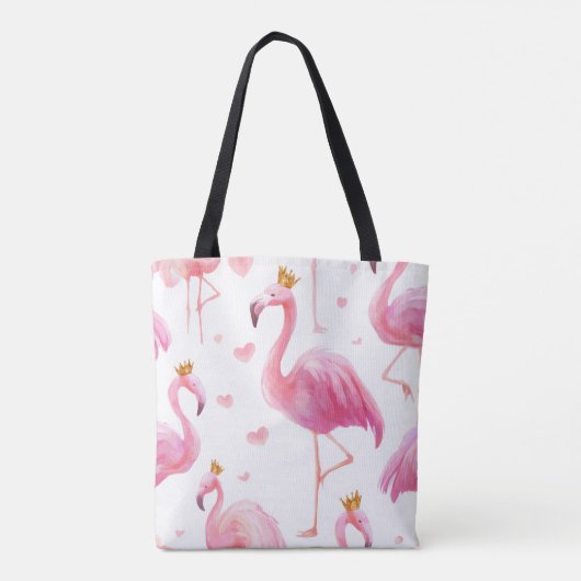 Tote Bag Crowned Flamingo – Luxe Island Vibes Tote (Dos)