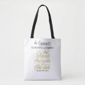 Tote Bag Croyait Ainsi Elle A Fait Inspirationnel Diplôme C (Devant)