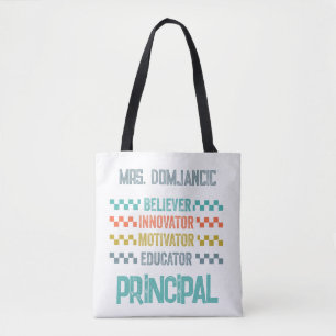 Tote Bag Croyant, Innovateur, Motivateur, Éducateur Princip