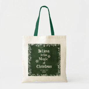 Tote Bag Croyez en la magie de la Citation de Noël