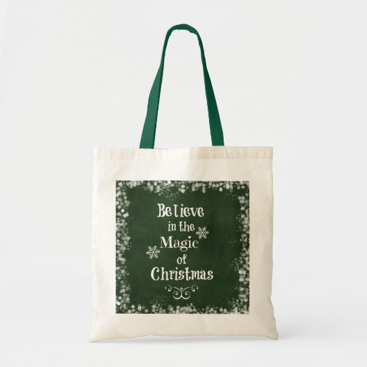 Tote Bag Croyez en la magie de la Citation de Noël (Devant)