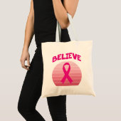 Tote Bag Croyez Pink Ribbon Retro (Devant (produit))