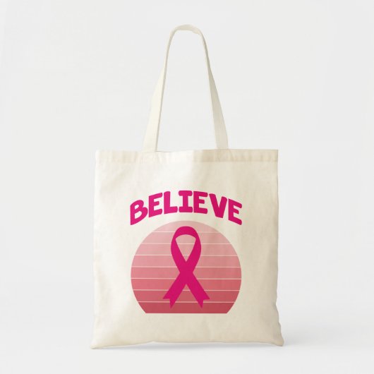 Tote Bag Croyez Pink Ribbon Retro (Devant)