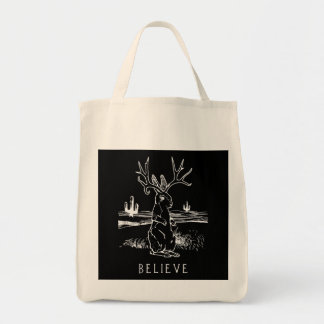 Tote Bag Croyez que Jackalope Cryptid Rabbit Bunny Vêtement