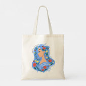 Tote Bag Croyez toujours en vous floral fille cheveux (Dos)