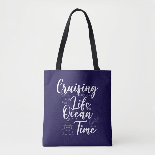 Tote Bag Cruiser la vie dure nautique (Devant)