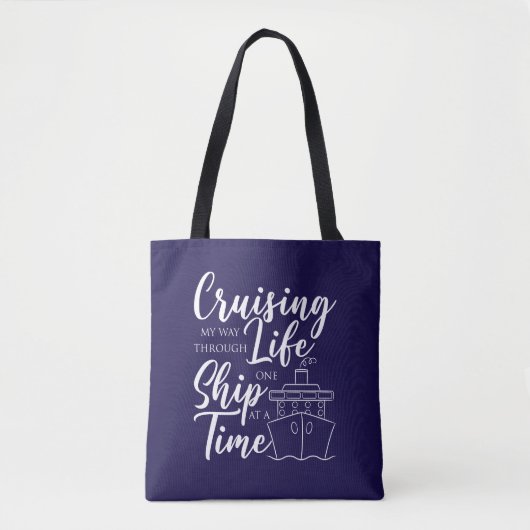 Tote Bag Cruiser la vie dure nautique (Devant)