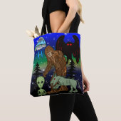 Tote Bag Cryptid Big Foot Alien Mothman UFO Chupacabra (De près)