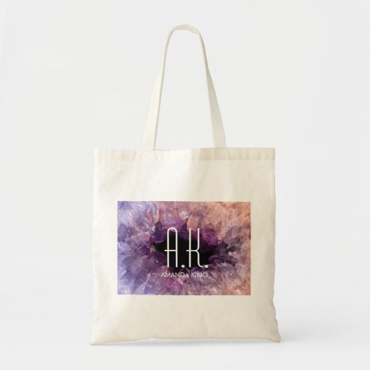 Tote Bag Crystal de la Géode Violet (Devant)