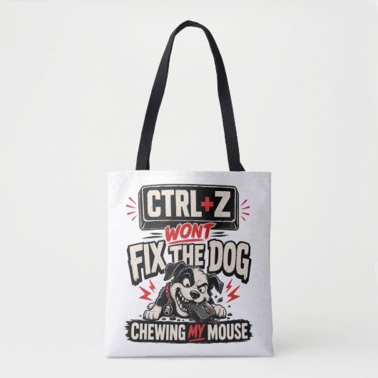 Tote Bag CTRL + Z Ne Réparera Pas Mon Souris Mangé Par Le C (Devant)
