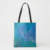 Tote Bag Cube de Métatron Géométrie sacrée (Devant)