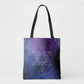 Tote Bag Cube de Métatron Géométrie sacrée (Devant)