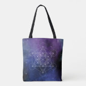 Tote Bag Cube de Métatron Géométrie sacrée (Dos)