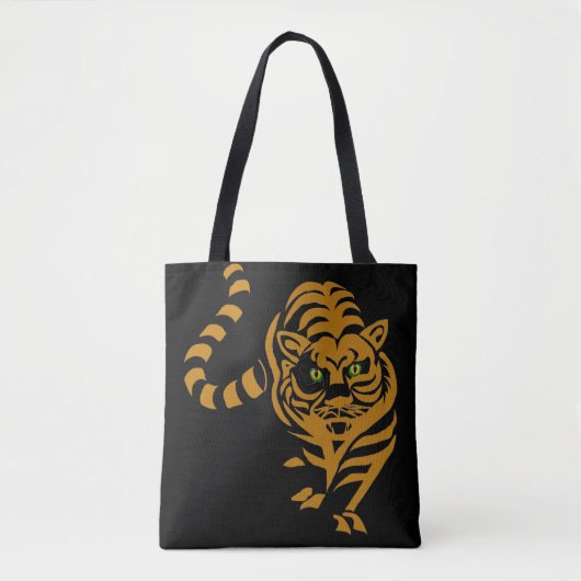 Tote Bag Cube moderne de tigre (Devant)