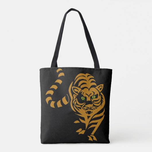 Tote Bag Cube moderne de tigre (Dos)