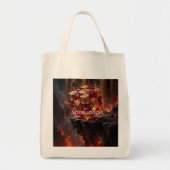 Tote Bag Cube orné sur la falaise volcanique (Devant)