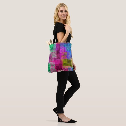 Tote Bag cubes Abstraits (Sur le modèle)