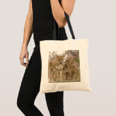 Tote Bag Cubes de Lion Africains avec mère (Devant (produit))