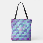 Tote Bag Cubes en triangles Motif géométrique (Dos)
