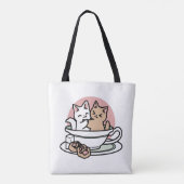 Tote Bag Cuddin en coupe - Tea Time adorable (Dos)