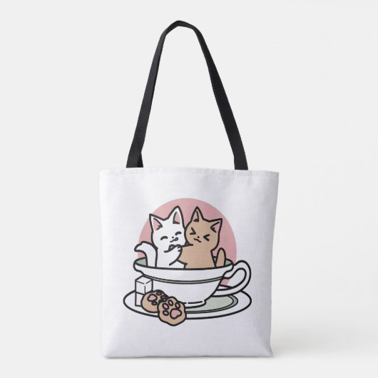 Tote Bag Cuddin en coupe - Tea Time adorable (Dos)