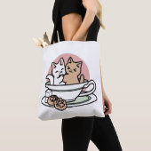 Tote Bag Cuddin en coupe - Tea Time adorable (De près)