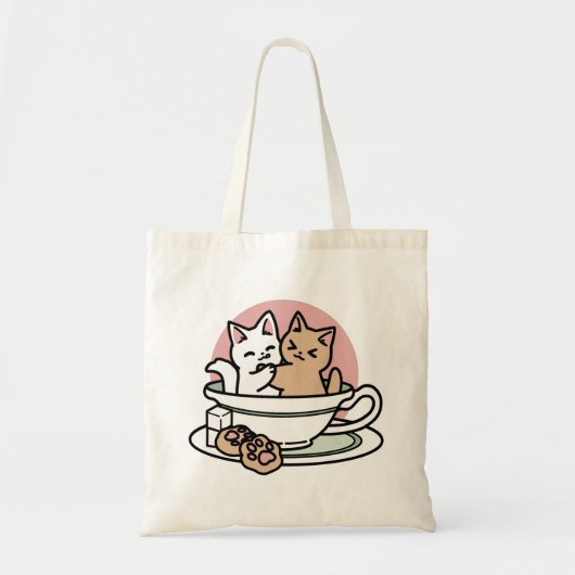 Tote Bag Cuddin en coupe - Tea Time adorable (Devant)